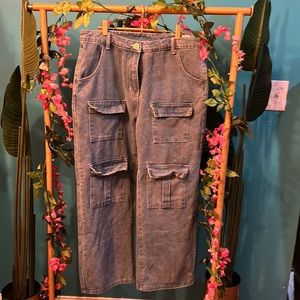 Blue jeans with pockets